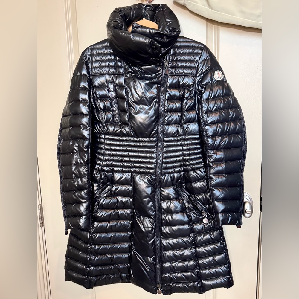 SOLD Moncler Blaireau Giubbotto Long Quilted Down Coat in Black size 2/M ($2300)